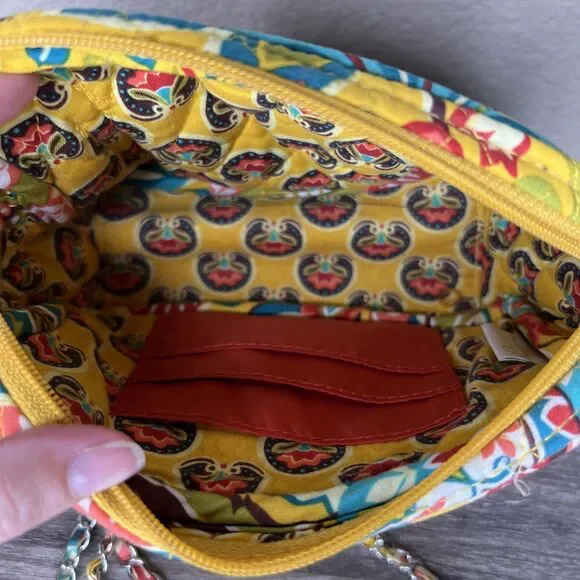 Vera Bradley Provençal Small 7" Crossbody Purse Floral Zip Chain Strap Bag - Picture 3 of 7